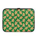 Cute Gingerbread Man Pattern Print Laptop Sleeve
