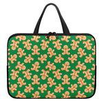 Cute Gingerbread Man Pattern Print Laptop Sleeve With Handle