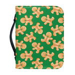 Cute Gingerbread Man Pattern Print Leather Bible Cover