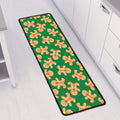 Cute Gingerbread Man Pattern Print Long Kitchen Mat