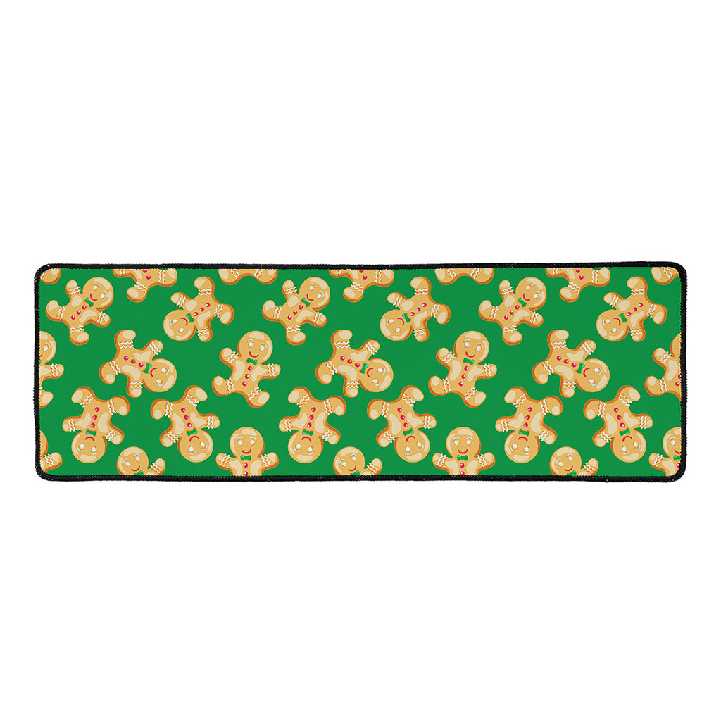 Cute Gingerbread Man Pattern Print Long Kitchen Mat
