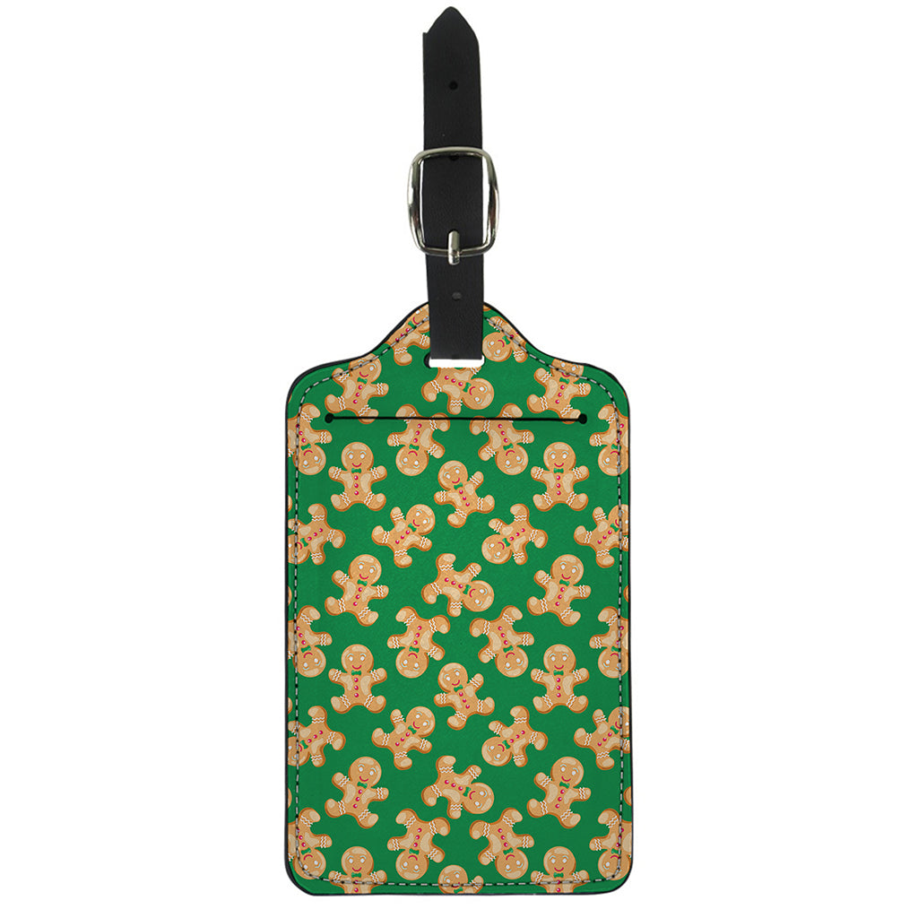 Cute Gingerbread Man Pattern Print Luggage Tag