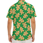 Cute Gingerbread Man Pattern Print Men's Deep V-Neck Shirt