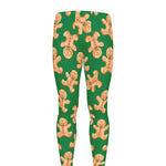 Cute Gingerbread Man Pattern Print Men's leggings