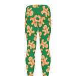 Cute Gingerbread Man Pattern Print Men's leggings