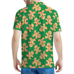 Cute Gingerbread Man Pattern Print Men's Polo Shirt