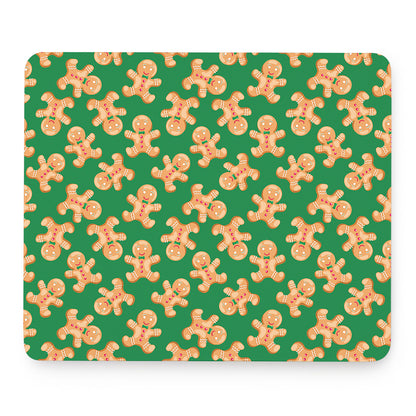 Cute Gingerbread Man Pattern Print Mouse Pad