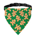 Cute Gingerbread Man Pattern Print Over The Collar Dog Bandana