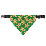 Cute Gingerbread Man Pattern Print Over The Collar Dog Bandana