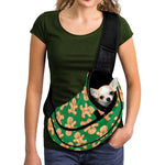 Cute Gingerbread Man Pattern Print Pet Sling Carrier