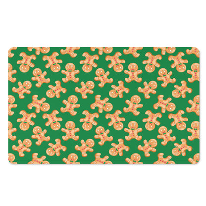 Cute Gingerbread Man Pattern Print Polyester Doormat