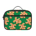 Cute Gingerbread Man Pattern Print Portable Lunch Bag