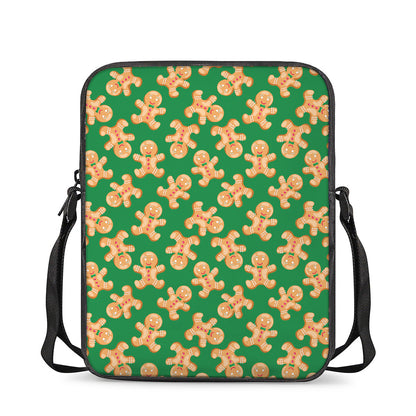 Cute Gingerbread Man Pattern Print Rectangular Crossbody Bag