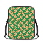 Cute Gingerbread Man Pattern Print Rectangular Crossbody Bag