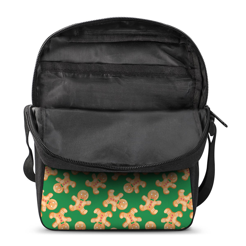 Cute Gingerbread Man Pattern Print Rectangular Crossbody Bag