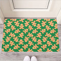 Cute Gingerbread Man Pattern Print Rubber Doormat