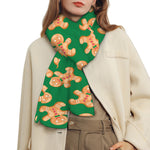 Cute Gingerbread Man Pattern Print Scarf