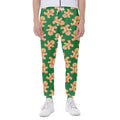 Cute Gingerbread Man Pattern Print Joggers