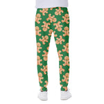 Cute Gingerbread Man Pattern Print Scuba Joggers