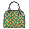 Cute Gingerbread Man Pattern Print Shoulder Handbag