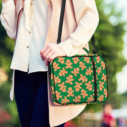 Cute Gingerbread Man Pattern Print Shoulder Strap Bible Bag
