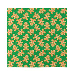 Cute Gingerbread Man Pattern Print Silk Bandana