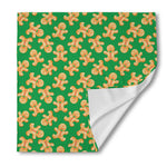 Cute Gingerbread Man Pattern Print Silk Bandana