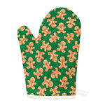 Cute Gingerbread Man Pattern Print Single Oven Mitt