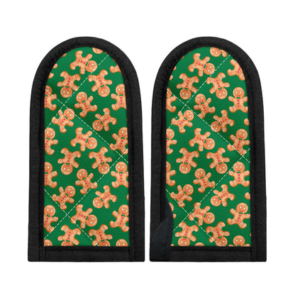 Cute Gingerbread Man Pattern Print Skillet Handle Cover