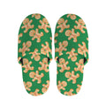 Cute Gingerbread Man Pattern Print Slippers