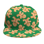 Cute Gingerbread Man Pattern Print Snapback Cap