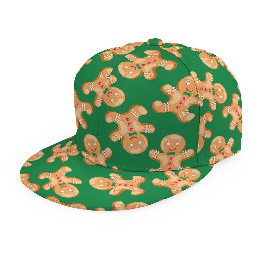 Cute Gingerbread Man Pattern Print Snapback Cap