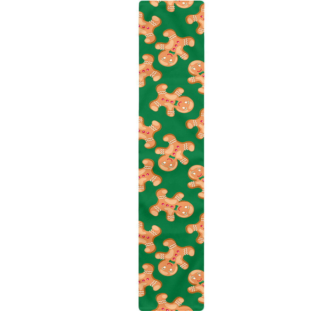 Cute Gingerbread Man Pattern Print Table Runner