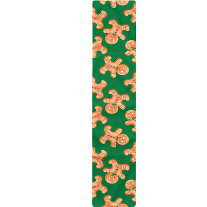 Cute Gingerbread Man Pattern Print Table Runner