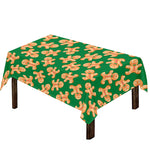 Cute Gingerbread Man Pattern Print Tablecloth