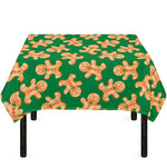 Cute Gingerbread Man Pattern Print Tablecloth