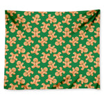 Cute Gingerbread Man Pattern Print Tapestry