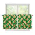 Cute Gingerbread Man Pattern Print Tier Curtains