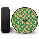 Cute Gingerbread Man Pattern Print Tire Cover With Camera Hole