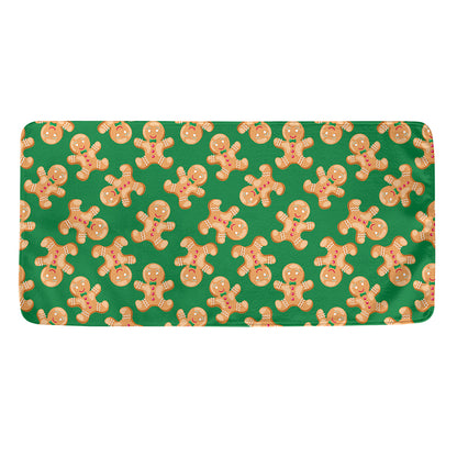 Cute Gingerbread Man Pattern Print Towel