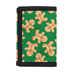 Cute Gingerbread Man Pattern Print Trifold Wallet