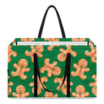 Cute Gingerbread Man Pattern Print Utility Tote Bag