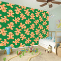 Cute Gingerbread Man Pattern Print Wall Sticker