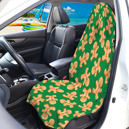 Cute Gingerbread Man Pattern Print Waterproof Car Seat Cover