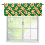 Cute Gingerbread Man Pattern Print Window Valance