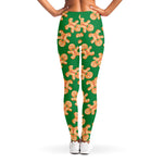 Cute Gingerbread Man Pattern Print Women's Leggings