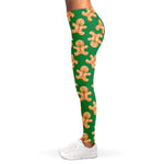 Cute Gingerbread Man Pattern Print Women's Leggings