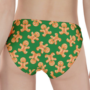 Cute Gingerbread Man Pattern Print Women's Panties