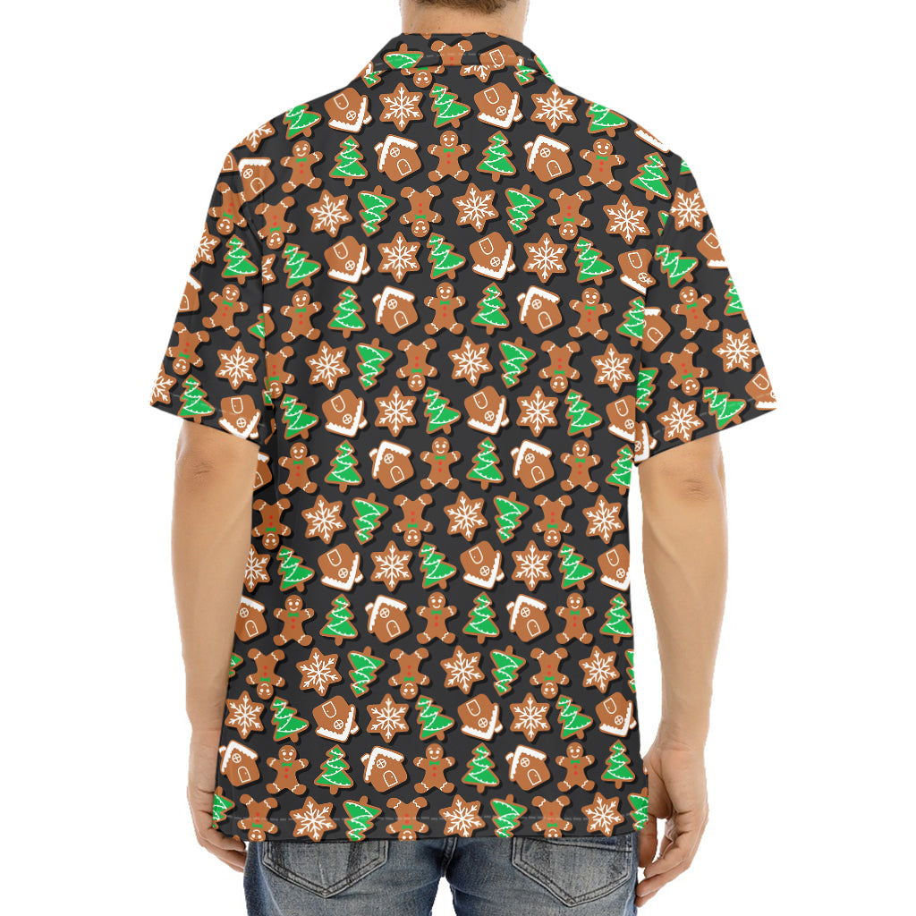 Cute Gingerbread Pattern Print Aloha Shirt