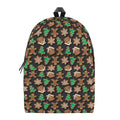 Cute Gingerbread Pattern Print School Backpack